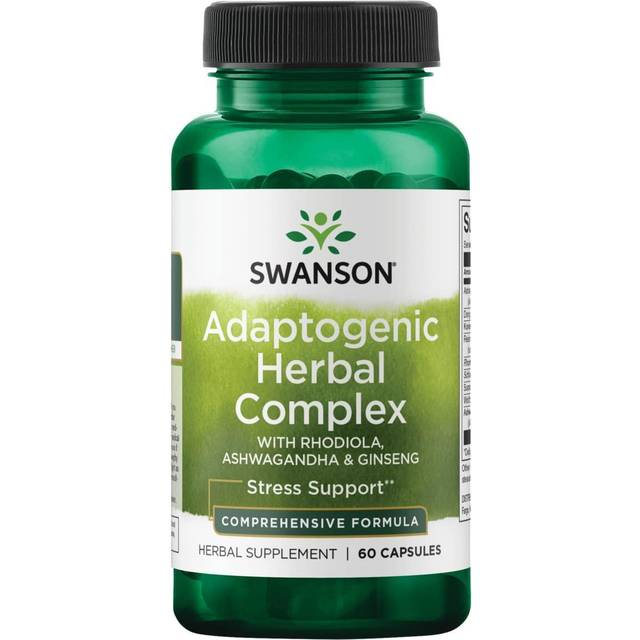 Billede af Swanson Adaptogenic Herbal Complex with Rhodiola, Ashwagandha & Ginseng 60 stk